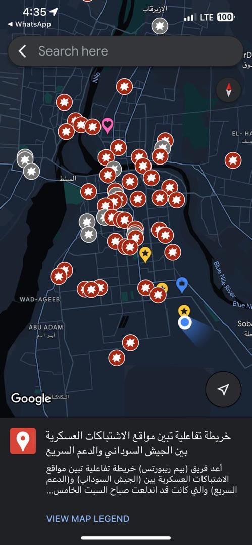 A map of active conflicts. Photo: Omnia Mustafa